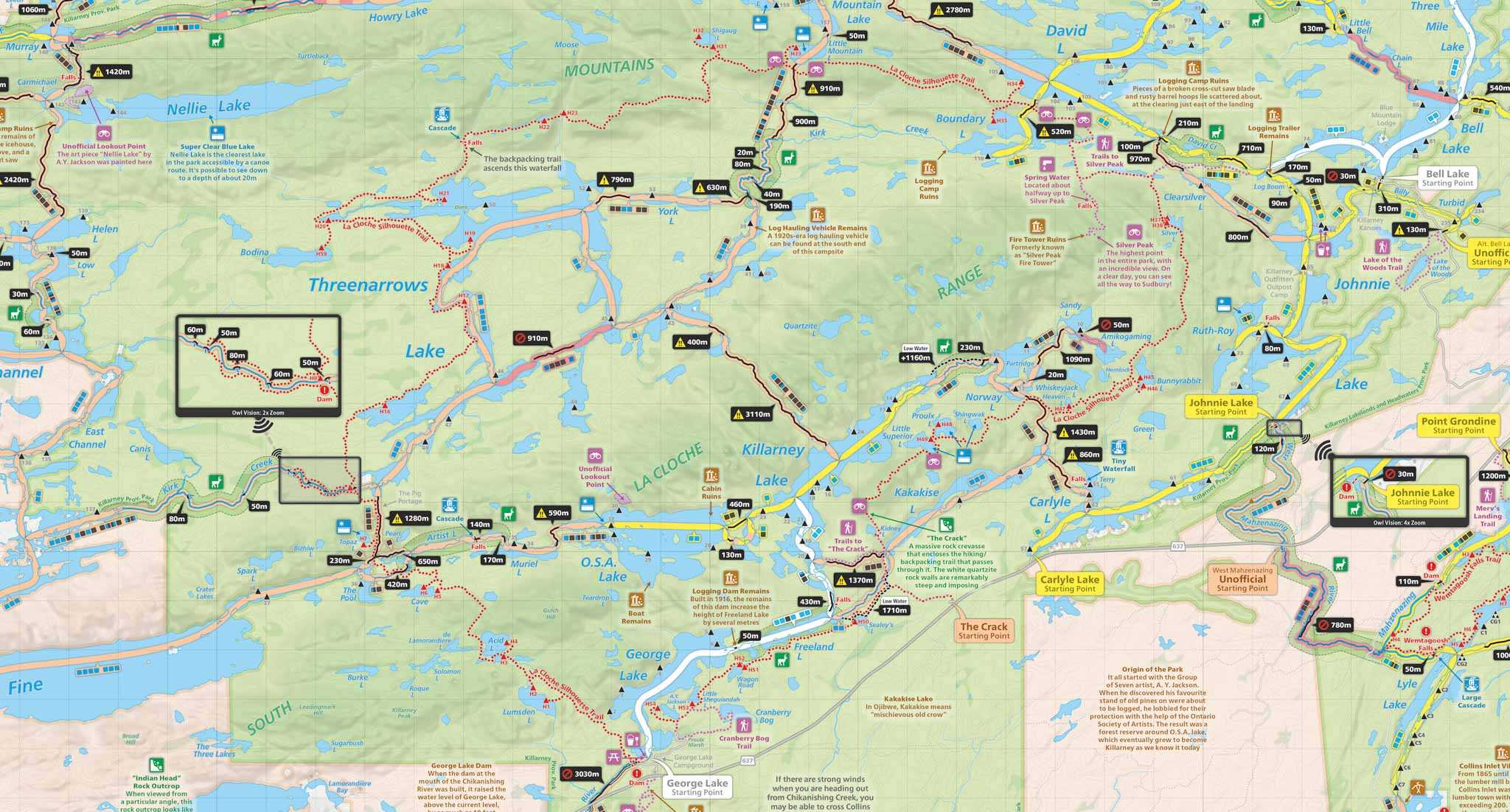 Killarney Provincial Park Trail Map