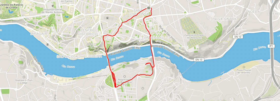 Run route across the Douro River